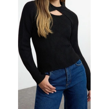 Stil Modern Kadın Regular Standart Kol Bisiklet Yaka Yumuşak Dokulu İkili Takım Bolerolu Triko Kazak