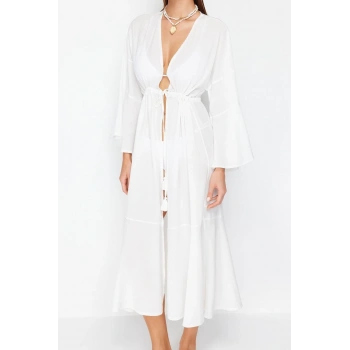 Moda Dokuma Oversize Kalıp Uzun Şal Yaka Standart Kol Shally Basic Düz Desen Kimono Kaftan