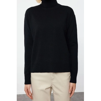 Stil Modern Kadın Regular Standart Kol Balıkçı Yaka Yünlü Couple Geniş Kalıp Triko Kazak