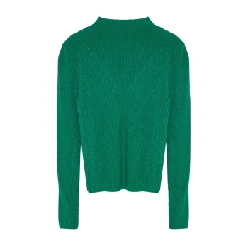 Stil Modern Kadın Regular Standart Kol Dik Yaka Özel İplik Triko Kazak