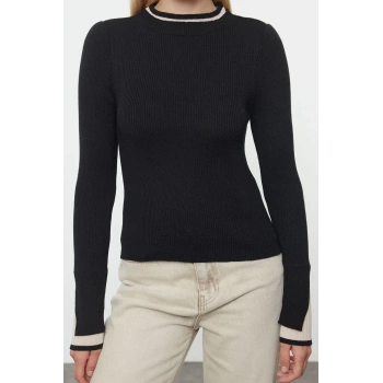 Stil Modern Kadın Regular Standart Kol Bisiklet Yaka Premium Kalite Renk Bloklu Triko Kazak