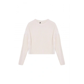 Stil Modern Kadın Regular Standart Kol Bisiklet Yaka Yumuşak Dokulu Triko Kazak