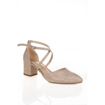 Kadın Moda Şık Sedef Mercan Topuklu Klasik Ayakkabı Topuklu Düğün Nişan Gece Abiye Ayakkabısı