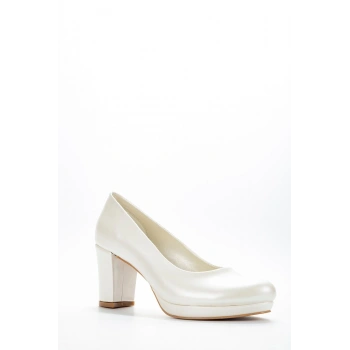 Kadın Moda Şık Sedef Klasik Topuklu Ayakkabı Topuklu Düğün Nişan Gece Abiye Ayakkabısı