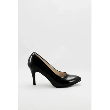 Siyah Kadın Klasik Topuklu Ayakkabı Kadın Topuklu Abiye Ayakkabı Şık Gece Ayakkabısı