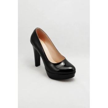 Siyah Kadın Klasik Topuklu Ayakkabı Kadın Topuklu Abiye Ayakkabı Şık Gece Ayakkabısı