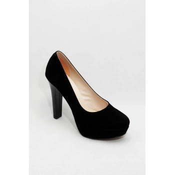 Siyah Kadın Klasik Topuklu Ayakkabı Kadın Topuklu Abiye Ayakkabı Şık Gece Ayakkabısı