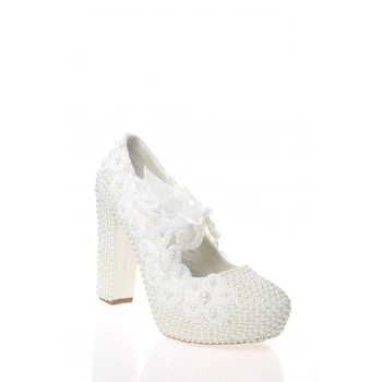 Kadın Sedef Inci Taş Işlemeli Gelin Ayakkabı Kadın Topuklu Abiye Ayakkabı Şık Gece Ayakkabısı