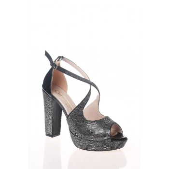 Kadın Gold Abiye Ayakkabı Kadın Topuklu Şık Gece Ayakkabısı Zarif Tasarım Yüksek Topuk