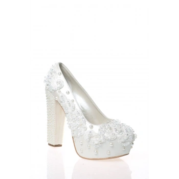 Kadın Sedef Inci Taş Işlemeli Gelin Ayakkabı Kadın Topuklu Abiye Ayakkabı Şık Gece Ayakkabısı