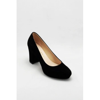 Siyah Kadın Klasik Topuklu Ayakkabı Kadın Topuklu Abiye Ayakkabı Şık Gece Ayakkabısı