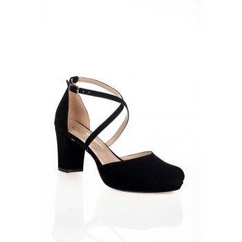 Kadın Siyah Topuklu Ayakkabı Kadın Topuklu Abiye Ayakkabı Şık Gece Ayakkabısı Zarif Tasarım