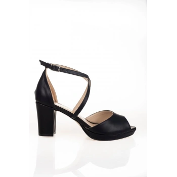 Siyah Cilt Topuklu Kadın Klasik Ayakkabı Kadın Topuklu Abiye Ayakkabı Şık Gece Ayakkabısı