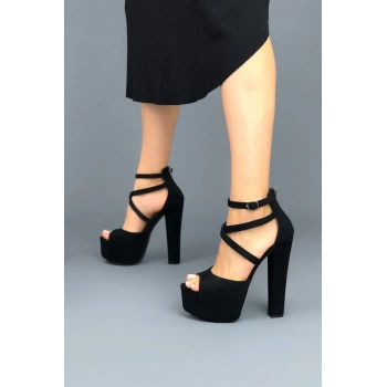 Kadın Moda Yüksek Topuklu Platform Ayakkabı Şık ve Zarif Abiye Ayakkabı