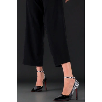 Stil Modern Kadın İnce Topuklu Baretli Ayakkabı Stiletto Özel Tasarım Gündüz Gece Abiye Ayakkabı