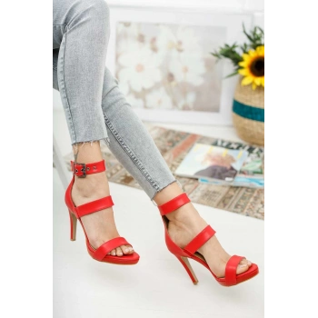 Stil Modern Kadın İnce Topuklu Alçak Platform Ayakkabı Özel Tasarım Gündüz Gece Abiye Ayakkabı