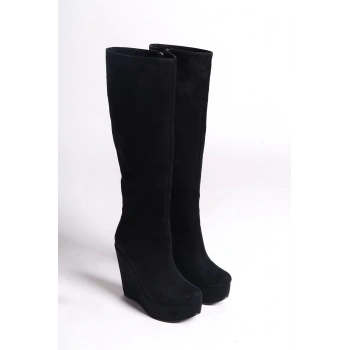 Stil Modern Kadın Dolgu Topuklu Çizme Özel Tasarım Gündüz Gece Abiye Ayakkabı