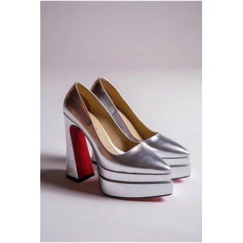 Stil Modern Kadın Çift Platform Ayakkabı Özel Tasarım Gündüz Gece Abiye Ayakkabı