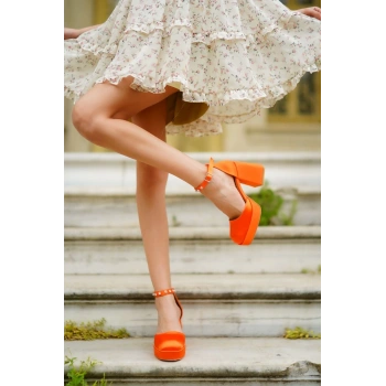 Stil Modern Kadın Taş Detaylı Alçak Topuklu Ayakkabısı Özel Tasarım Gündüz Gece Abiye Ayakkabı