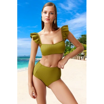 Fırfırlı Bikini Takımı Yüksek Konfor Ergonomik Kesim Hızlı Kuruyan Premium Kalite