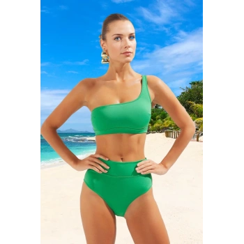 Tek Omuz Bikini Takımı Su Sporları İçin Hızlı Kuruyan Ergonomik Kesim Özel Tasarım