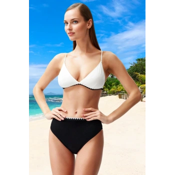 Üçgen Bikini Takımı Ergonomik Kesim Klora Dayanıklı Yüksek Konfor Özel Tasarım Esnek Kumaş