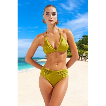 Drape Üçgen Bikini Takımı Özel Tasarım Premium Kalite Esnek Kumaş Ergonomik Kesim