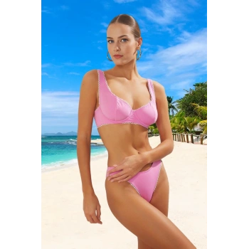 Bikini Takımı Esnek Kumaş Plaj Ve Havuz İçin Yaz Koleksiyonu Şık Detaylı