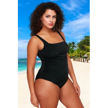 Konforlu Büzgülü Rahat Kesim Büyük Beden Mayo Özgüvenli Stil Hızlı Kuruyan Geniş