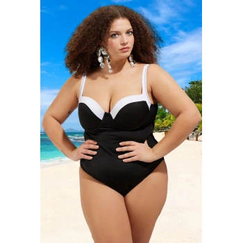 Konforlu Askılı Rahat Kesim Büyük Beden Mayo Esnek Kumaş Yaz Koleksiyonu