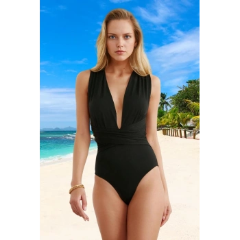 Drape Desenli Mayo Deniz Kıyafeti Özel Tasarım Su Sporu Plaj Ve Havuz İçin