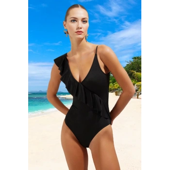 Volanlı Tek Omuz Mayo Swimsuit Premium Kalite Deniz Kıyafeti Plaj Mayosu Havuz
