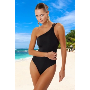 Desenli Tek Omuz Mayo Banyo Kıyafeti Yüzme Mayosu Swimsuit Şık Detaylı Esnek Kumaş