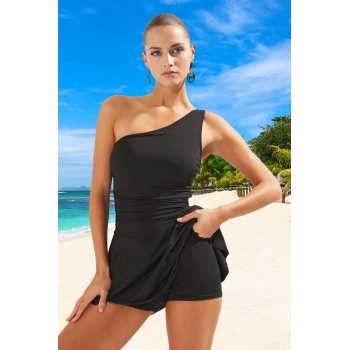 Tek Omuz Mayo Plaj Mayosu Ve Havuz İçin Yüzme Esnek Kumaş Özel Tasarım