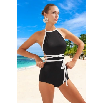 Halter Mayo Esnek Kumaş Swimsuit Yüzme Kıyafeti Premium Kalite Yaz Koleksiyonu