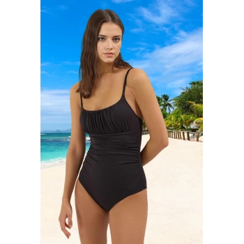 Drape Mayo Yüksek Konfor Banyo Kıyafeti Yüzme Mayosu Su Sporu Şık Detaylı