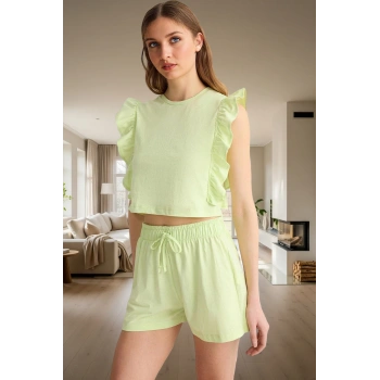 100 Pamuk Örme Pijama Takımı Rahat ve Şık Yazlık Set Mükemmel Uyum Günlük Kullanım İçin