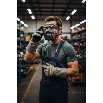 3M Yarım Yüz Maske 6200 Solunum Koruyucusu Ayarlanabilir Koruyucu Askılı Endüstriyel