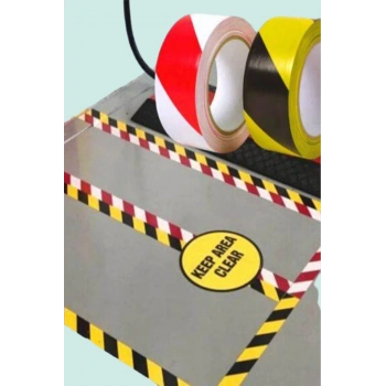 5cm x 30m PVC Zemin Bandı İş Güvenliği Yer İşaretleme Uyarı Çözümü