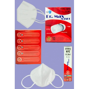 Dr. Max Antivir FFP2 N95 Meltblown Maske 5 Katlı Koruma 10lu