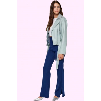 Kadın Yüksek Bel İspanyol Paça Flare Pantolon Günlük Kombinler Hafta Sonu Kaliteli Malzeme