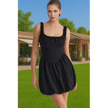 A Kesim Mini Abiye Elbise Dokuma Yazlık Balo Elbisesi Premium Kalite Zarifane Tasarım