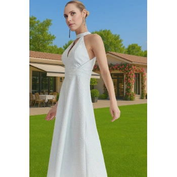 A Kesim Parıltılı Dokuma Abiye Elbise Mezuniyet Balo Konforlu Kesim Premium Kalite Mükemmel Uyum