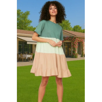 A line Kısa Kollu Pamuk Örme Mini Elbise Rahat Günlük Yaz Premium Kalite Günlük Kullanım İçin