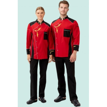 Aşçı Ceketi 75 Polyester Crenata Şef Şık Nefes Alabilir Mutfak Kullanımı İçin