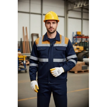 Beybi ELK7 Nitril Kaplamalı İş Eldiveni SarıBeyaz Dayanıklı Kavrama Pn7 Elk Esnek Kaymaz