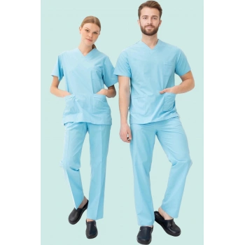 Bordos Terycotton Pantolon Is Gvenligi Uniforma Santolina Lastikli Bağcıklı Rahat Kesim Nefes