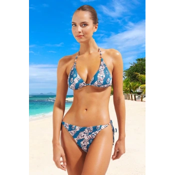 Desenli Üçgen Bikini Takımı Yaz Koleksiyonu Premium Kalite Özel Tasarım