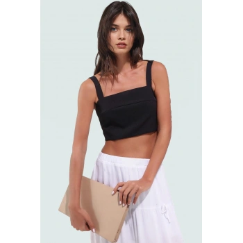 Dokuma Crop Bluz Regular Kalıp Günlük Stil Rahat Tasarım Mükemmel Uyum