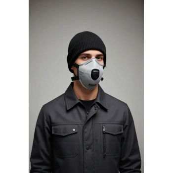 Ege FFP2 Kubbe Ventilli Maske 3021 Pro Aktif Karb Std